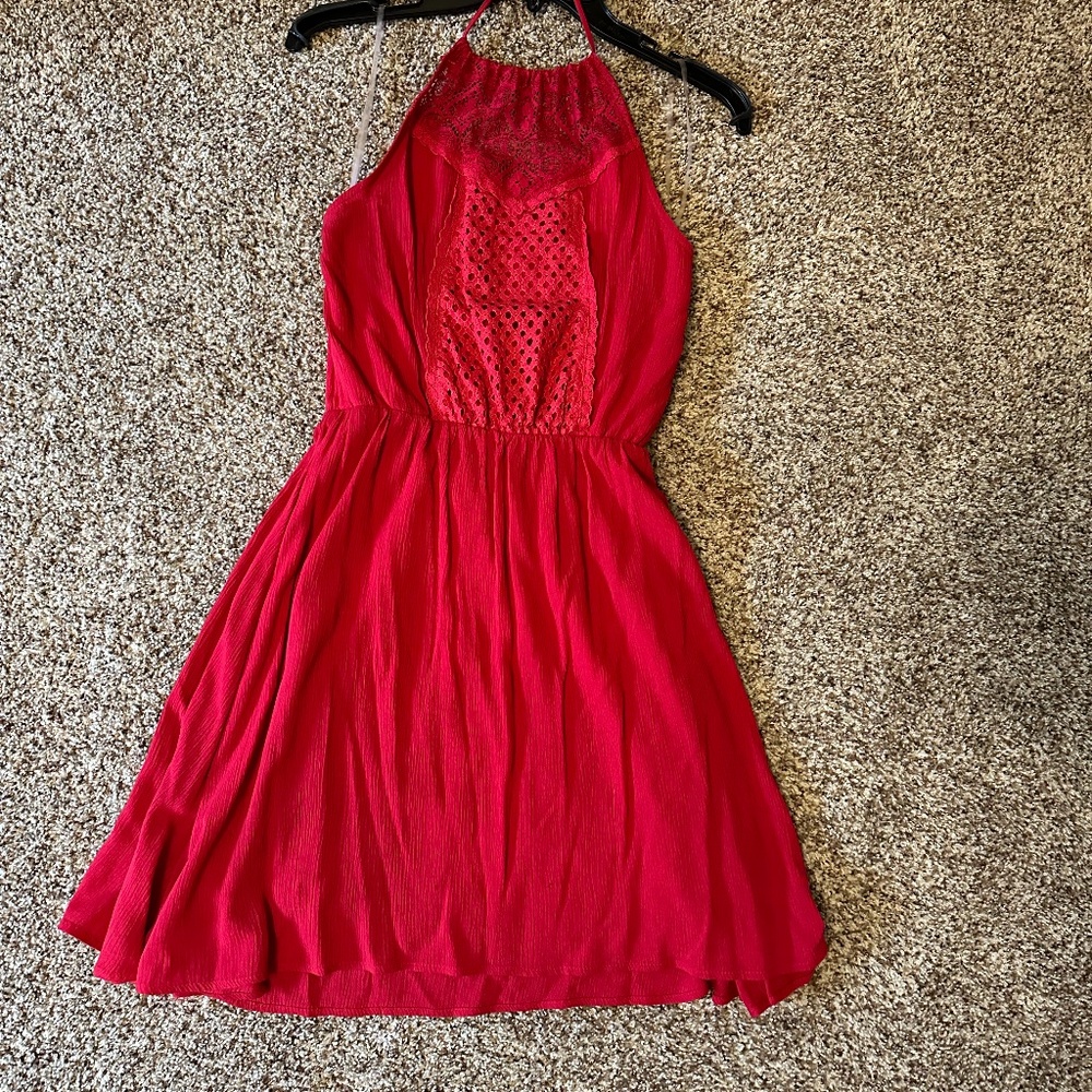 Red Blue Rain Dress Size Small